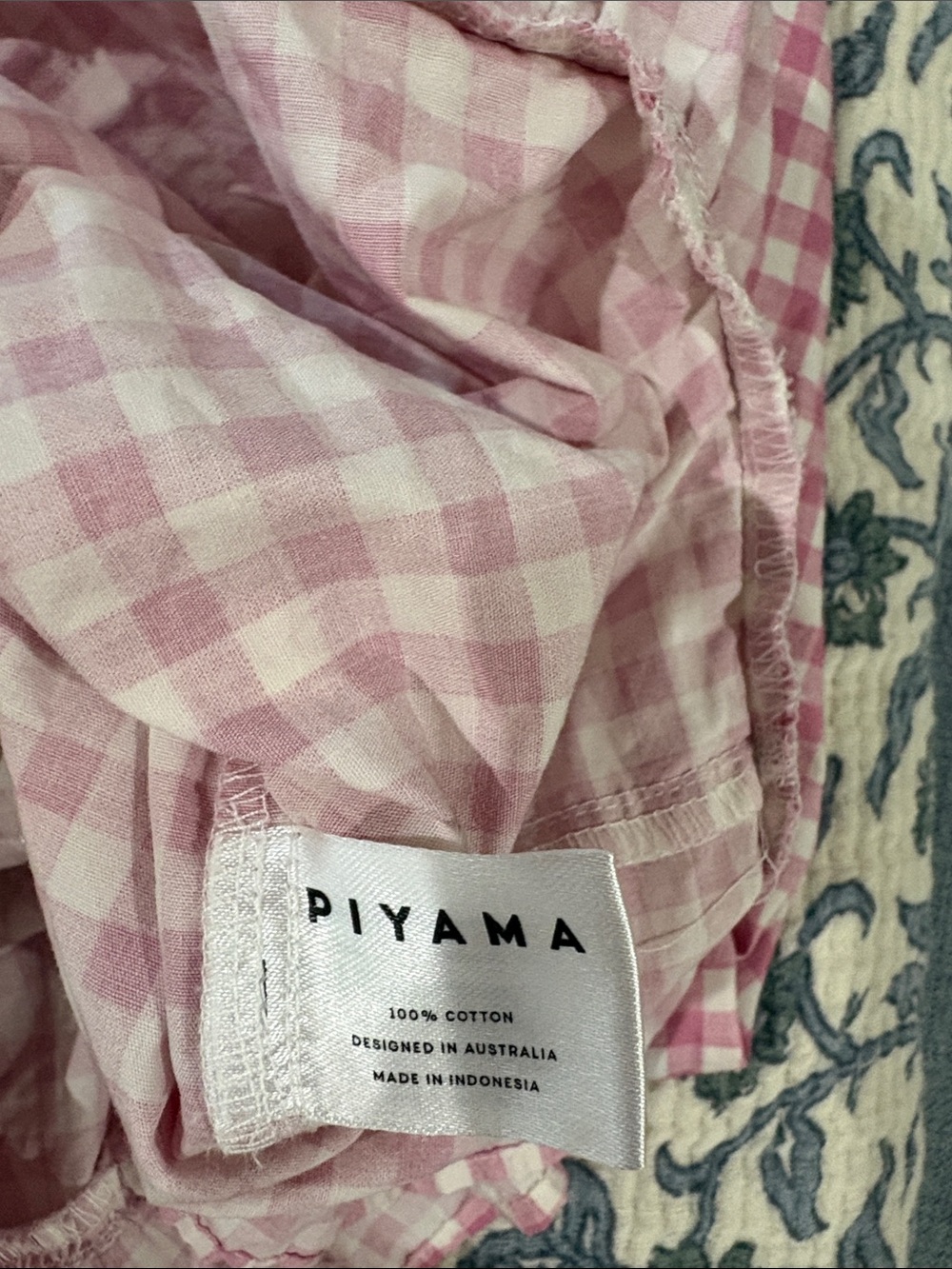 Piyama  Pink Gingham Ruffle Pajama Set - Picture 4 of 4